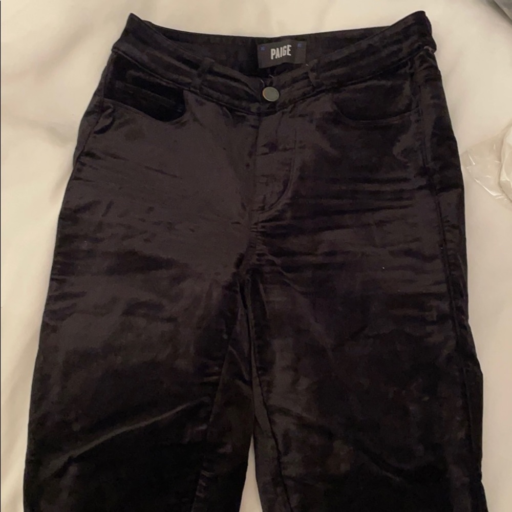 Paige Hoxton Ultra Skinny Black Velvet sz 24